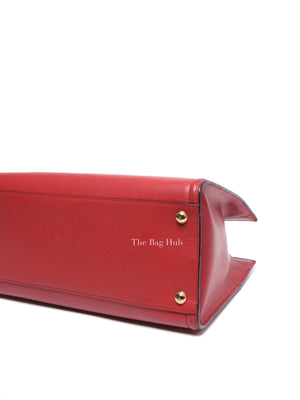 Prada Fuoco Saffiano and Soft Calfskin 2 Way Bag 1BA228