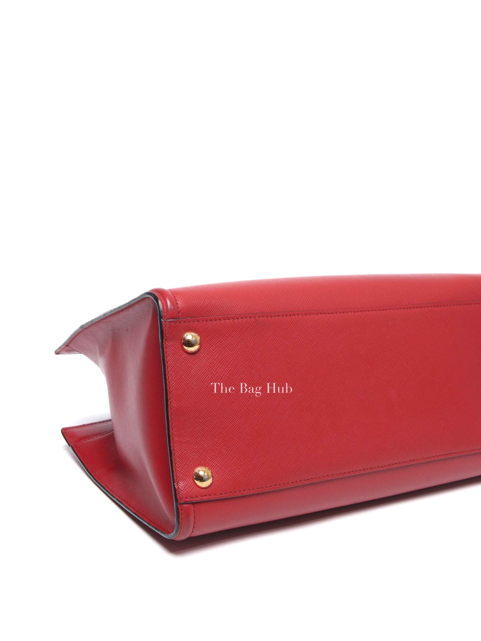 Prada Fuoco Saffiano and Soft Calfskin 2 Way Bag 1BA228