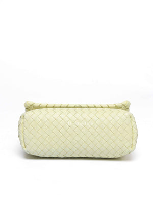 Bottega Veneta Light Yellow Intrecciato Nappa Baby Olimpia Shoulder Bag