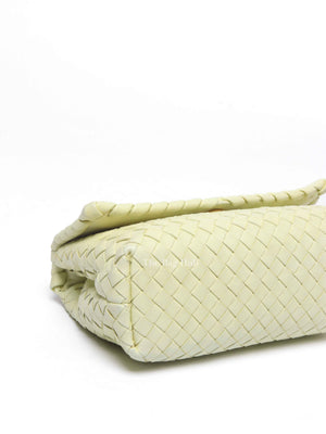 Bottega Veneta Light Yellow Intrecciato Nappa Baby Olimpia Shoulder Bag