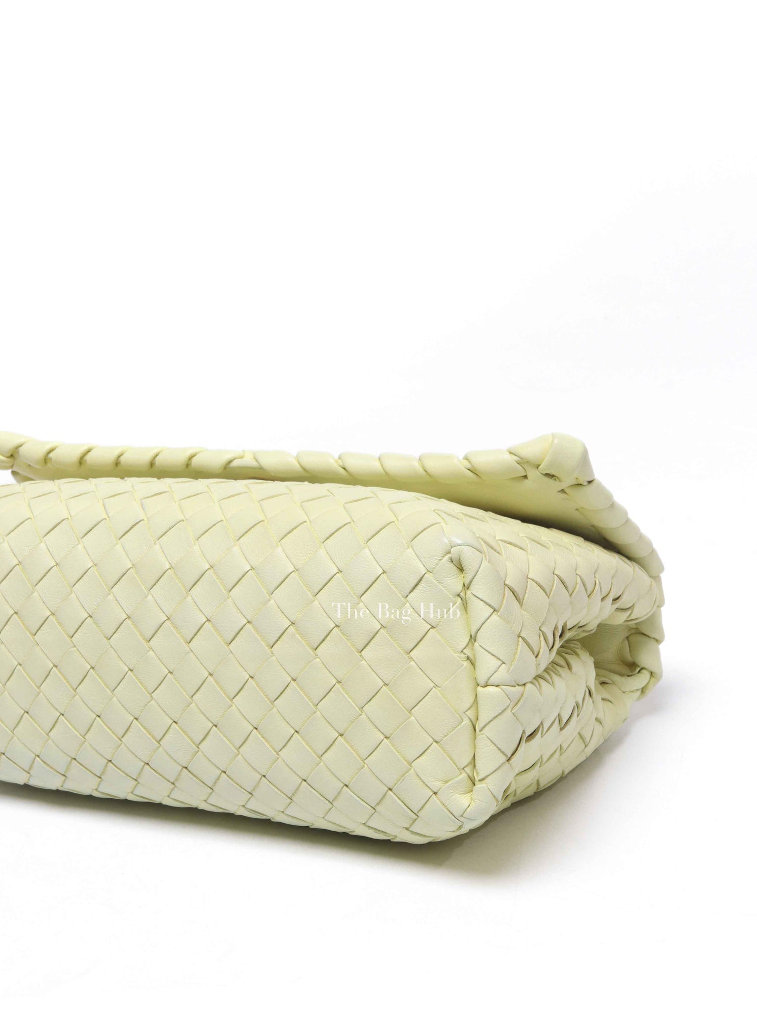 Bottega Veneta Light Yellow Intrecciato Nappa Baby Olimpia Shoulder Bag