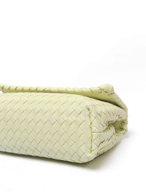 Bottega Veneta Light Yellow Intrecciato Nappa Baby Olimpia Shoulder Bag