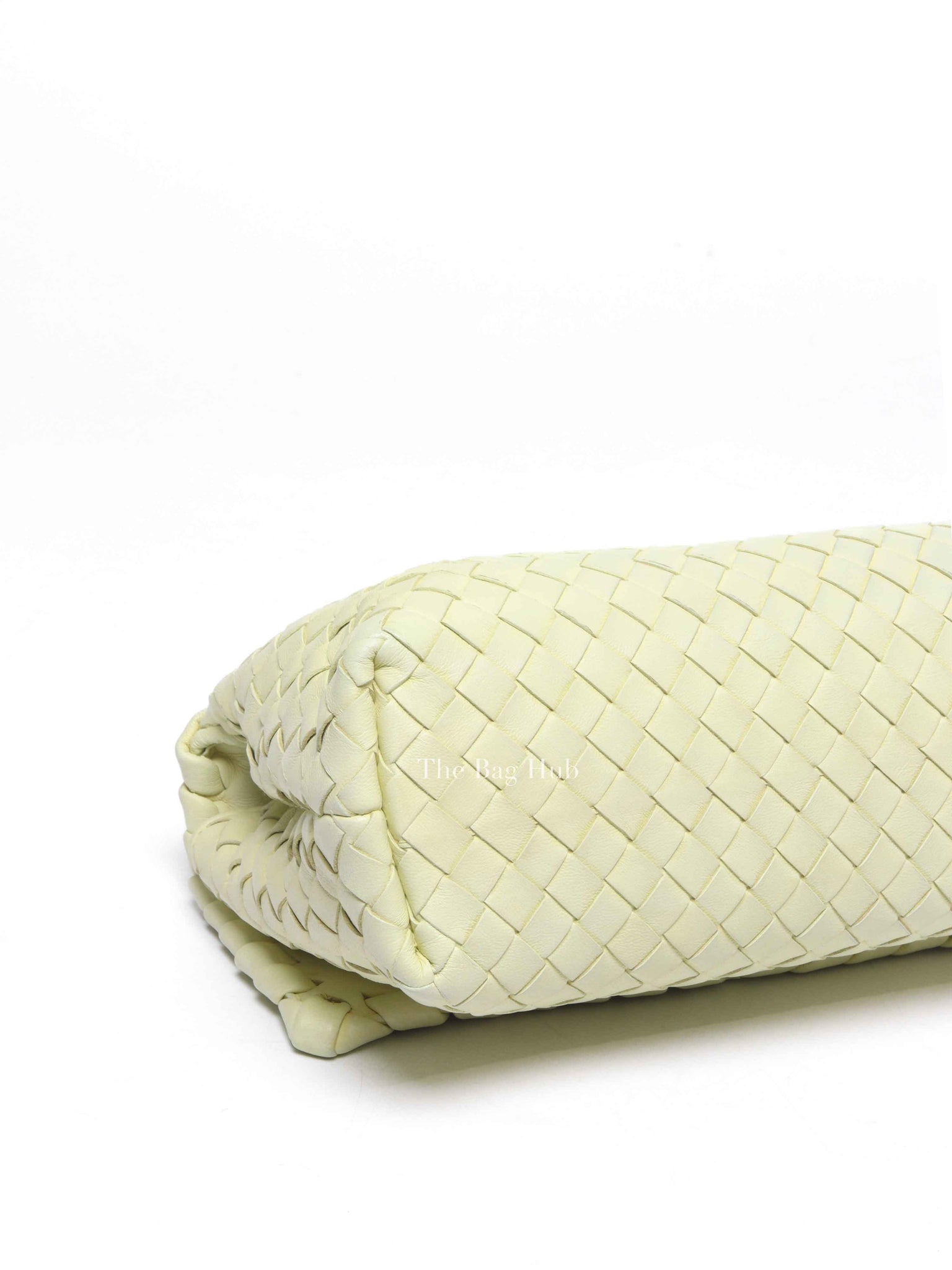 Bottega Veneta Light Yellow Intrecciato Nappa Baby Olimpia Shoulder Bag