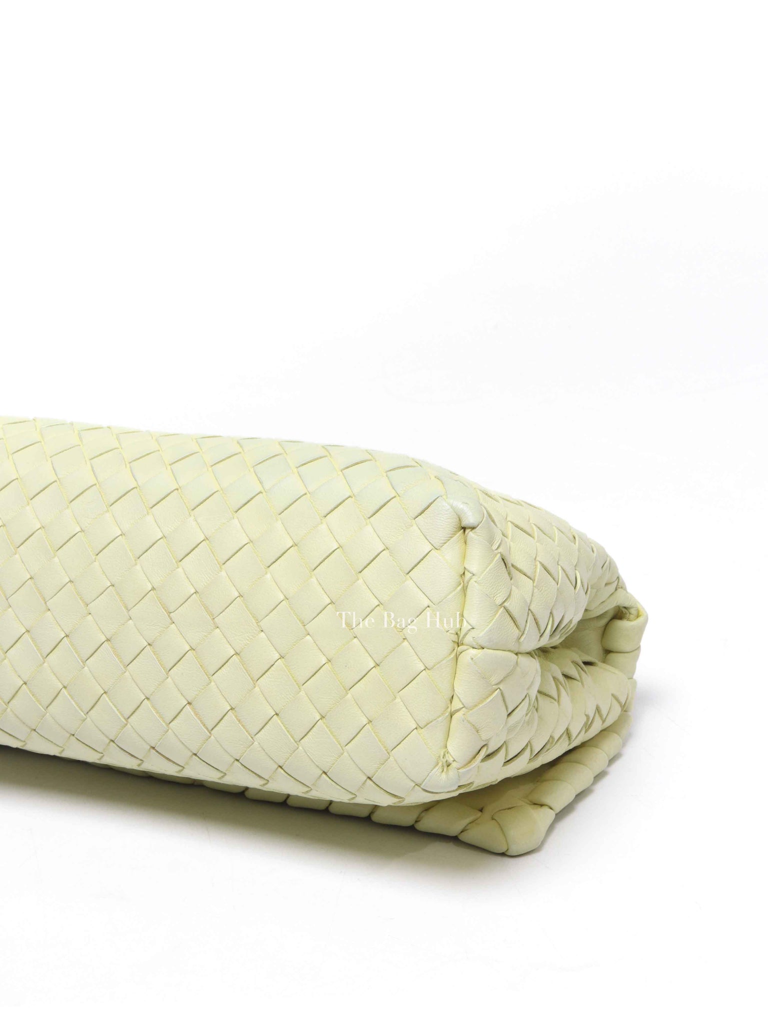 Bottega Veneta Light Yellow Intrecciato Nappa Baby Olimpia Shoulder Bag
