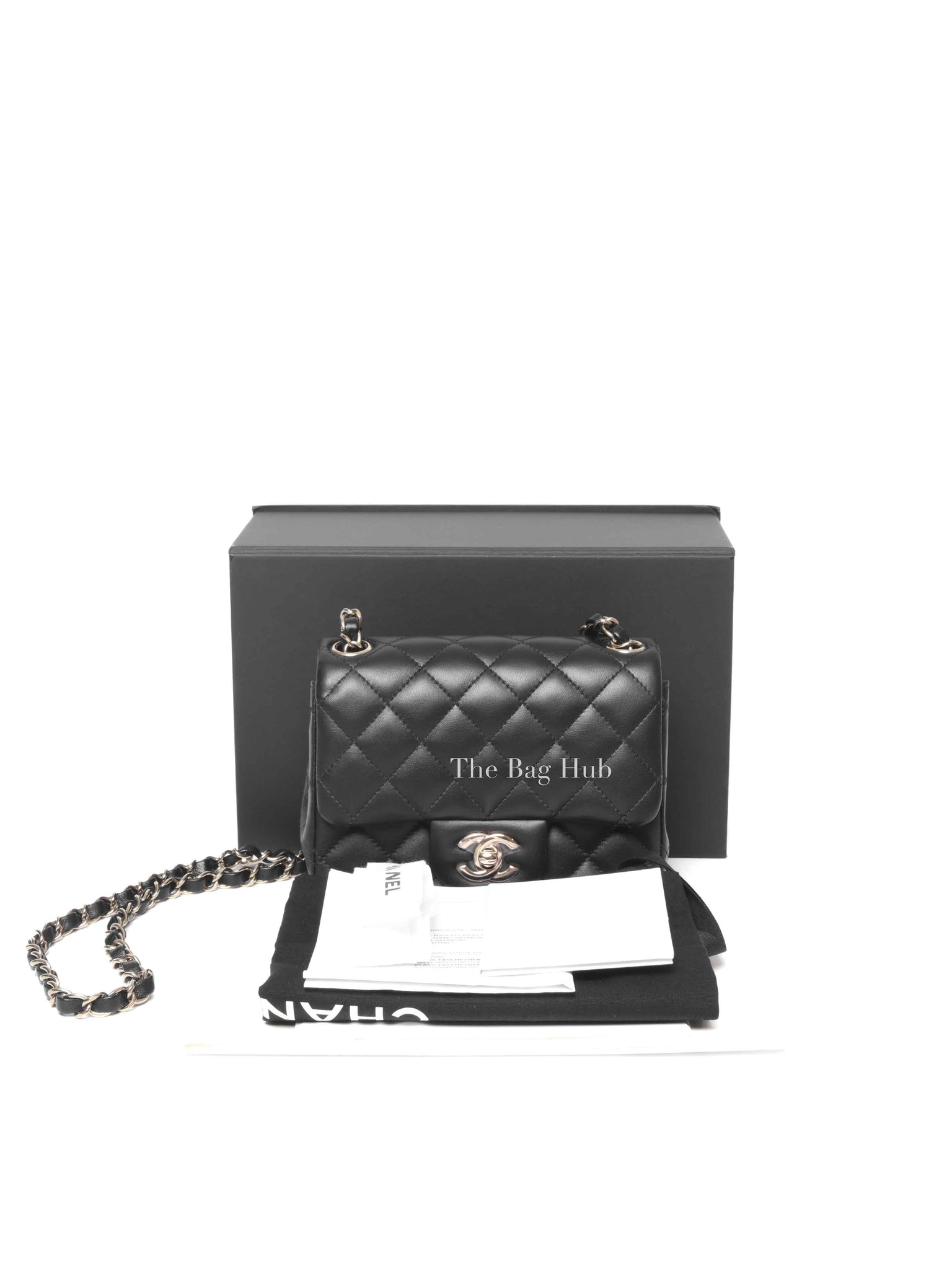 Chanel Black Lambskin Mini Flap Square GHW