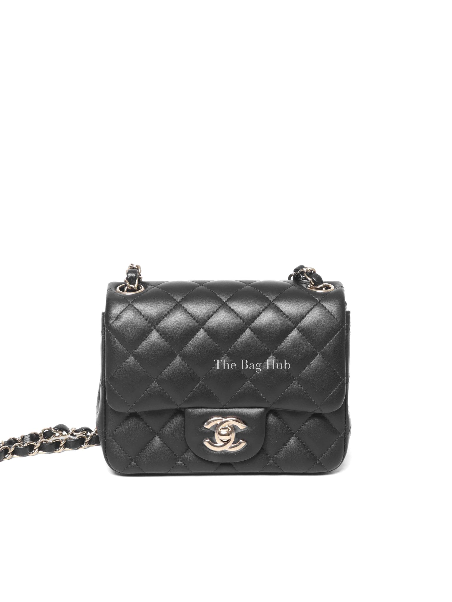 Chanel Black Lambskin Mini Flap Square GHW