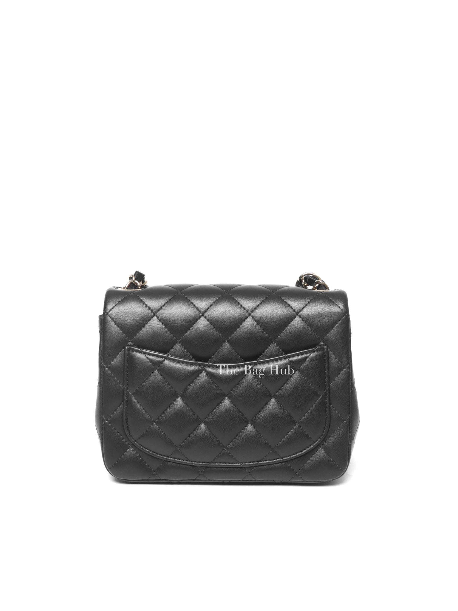 Chanel Black Lambskin Mini Flap Square GHW