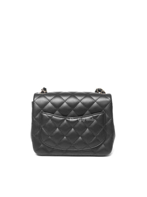 Chanel Black Lambskin Mini Flap Square GHW