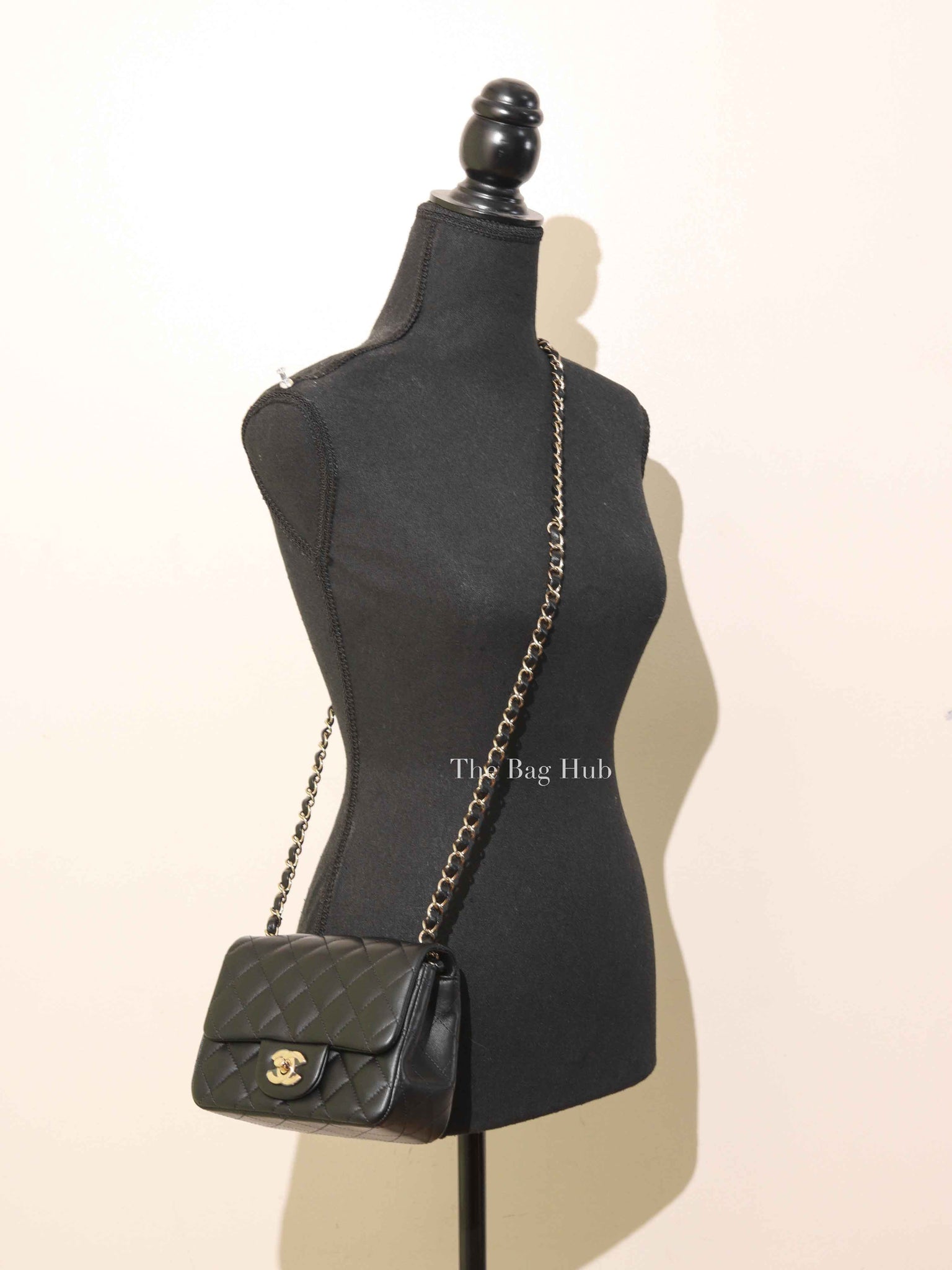 Chanel Black Lambskin Mini Flap Square GHW