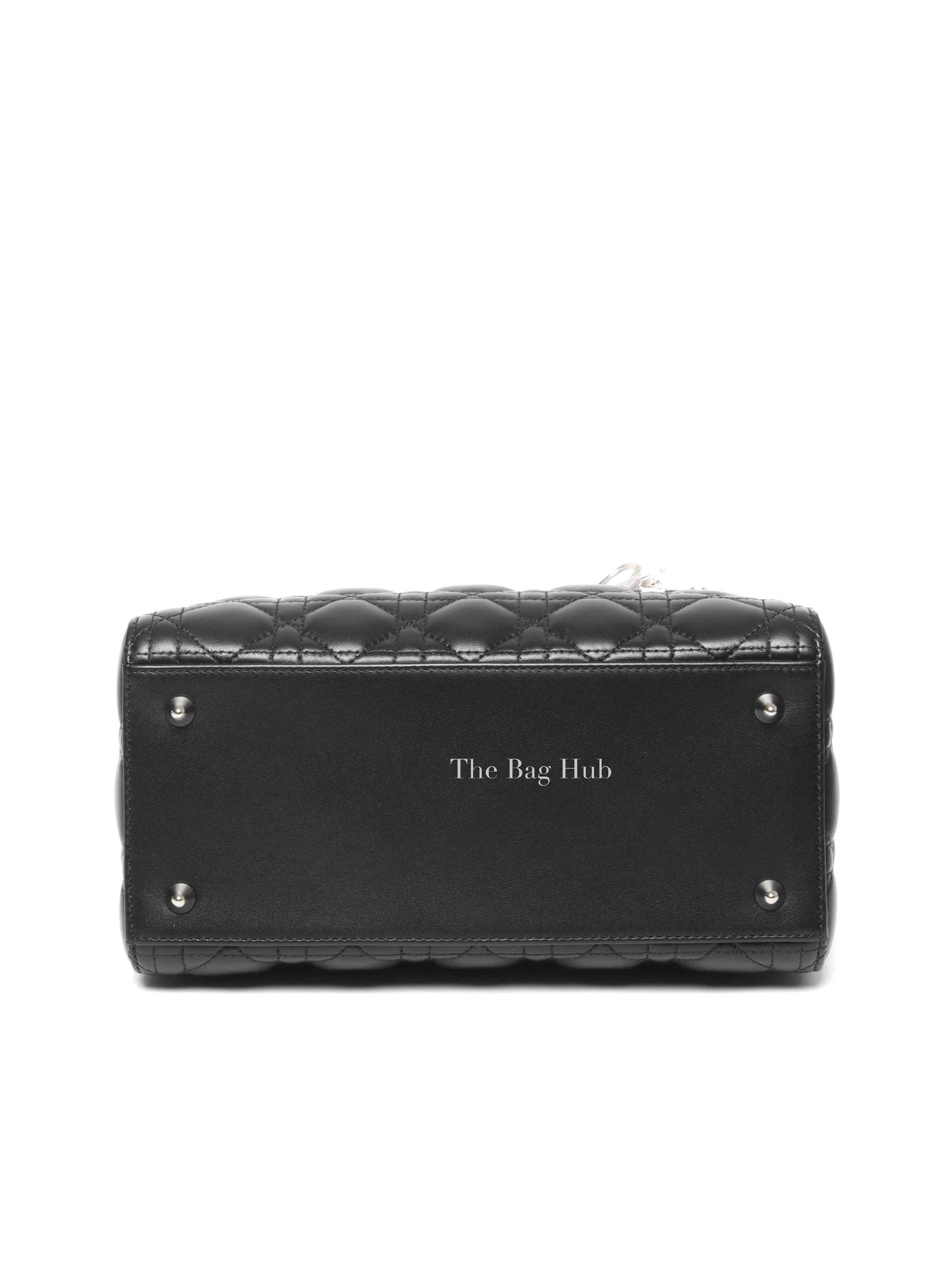 Dior Black Lambskin Cannage Medium Lady Dior Bag