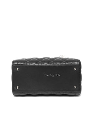 Dior Black Lambskin Cannage Medium Lady Dior Bag