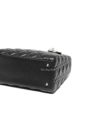 Dior Black Lambskin Cannage Medium Lady Dior Bag