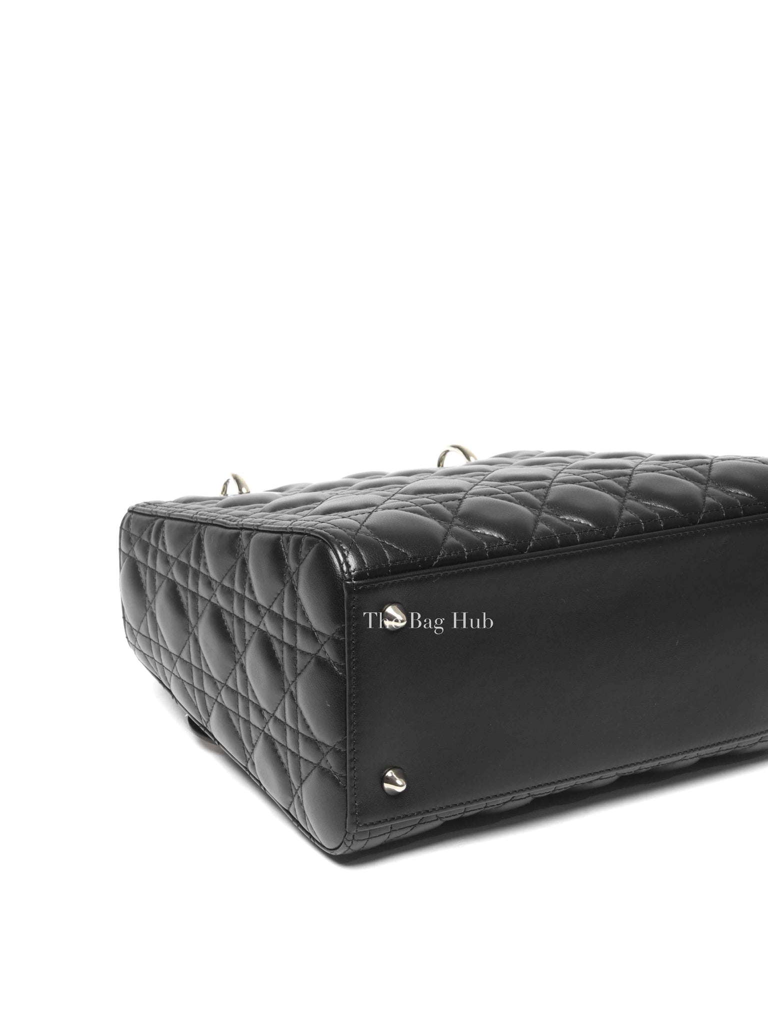 Dior Black Lambskin Cannage Medium Lady Dior Bag