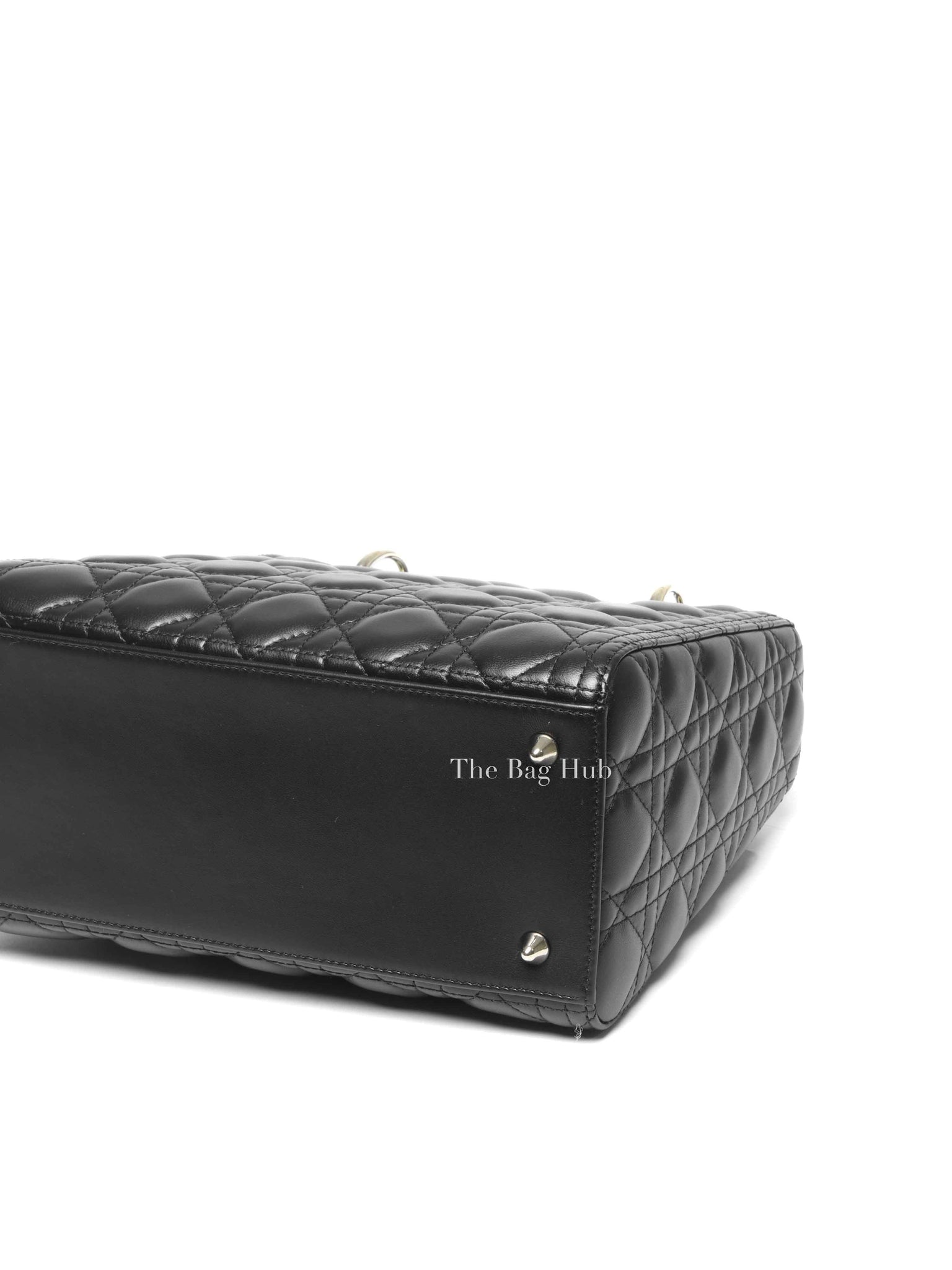 Dior Black Lambskin Cannage Medium Lady Dior Bag