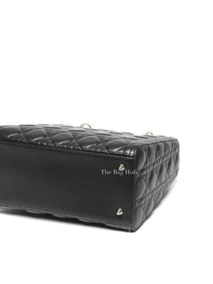 Dior Black Lambskin Cannage Medium Lady Dior Bag