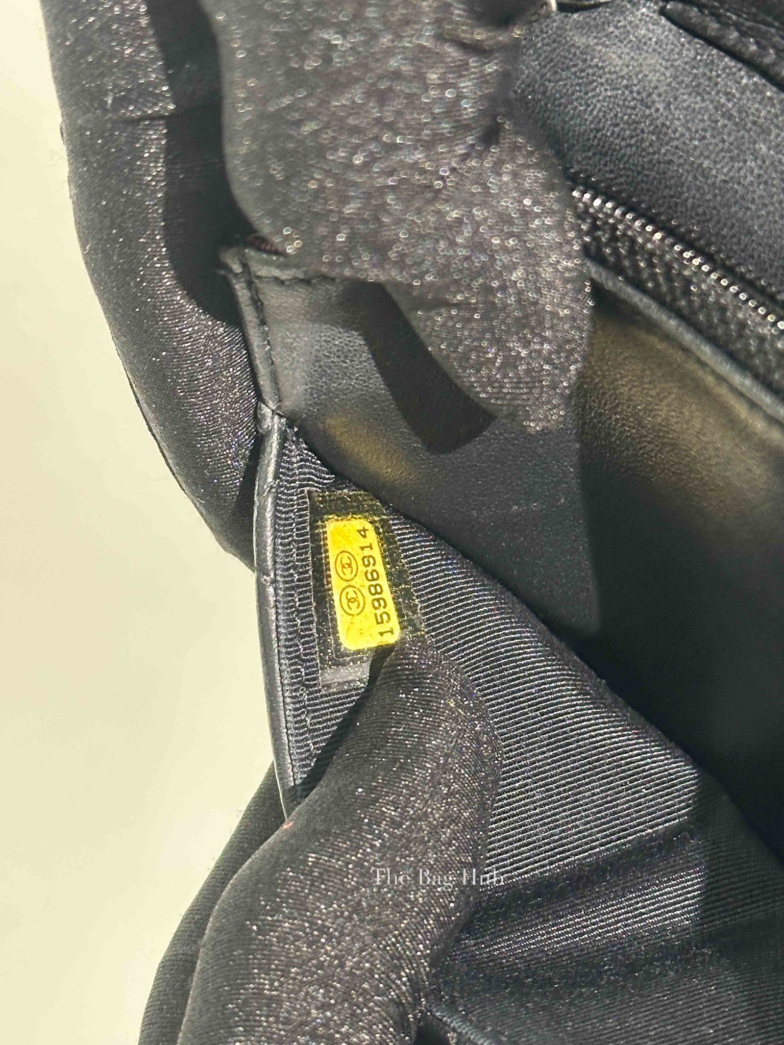 Chanel Black Quilted Lambskin Leather Wallet On Chain SHW