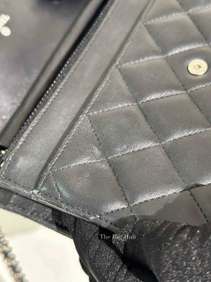 Chanel Black Quilted Lambskin Leather Wallet On Chain SHW