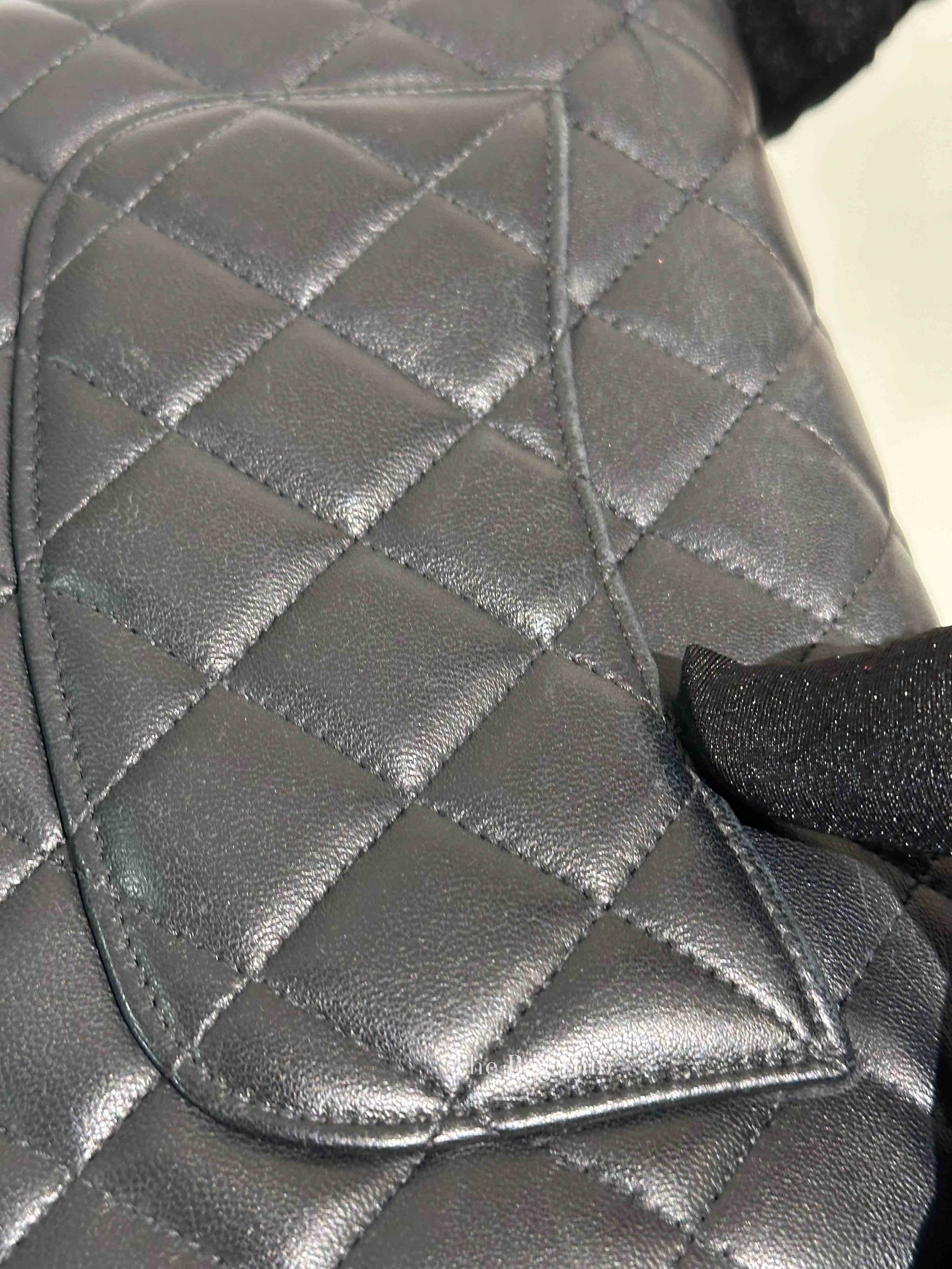 Chanel Black Quilted Lambskin Leather Wallet On Chain SHW