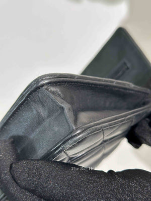 Chanel Black Quilted Lambskin Leather Wallet On Chain SHW