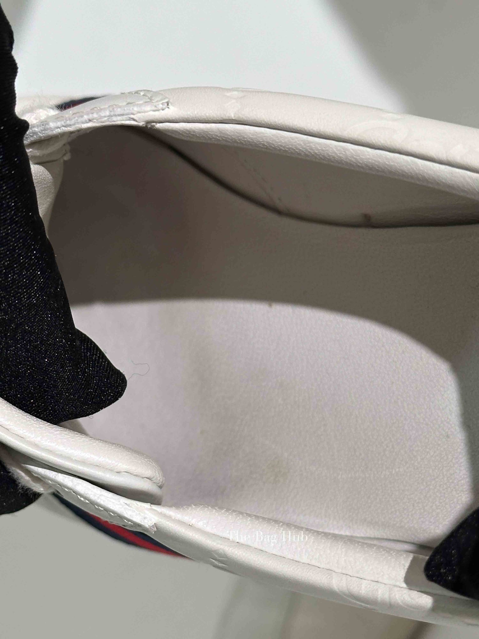 Gucci White Leather Guccissima Web Sneakers Size 37.5