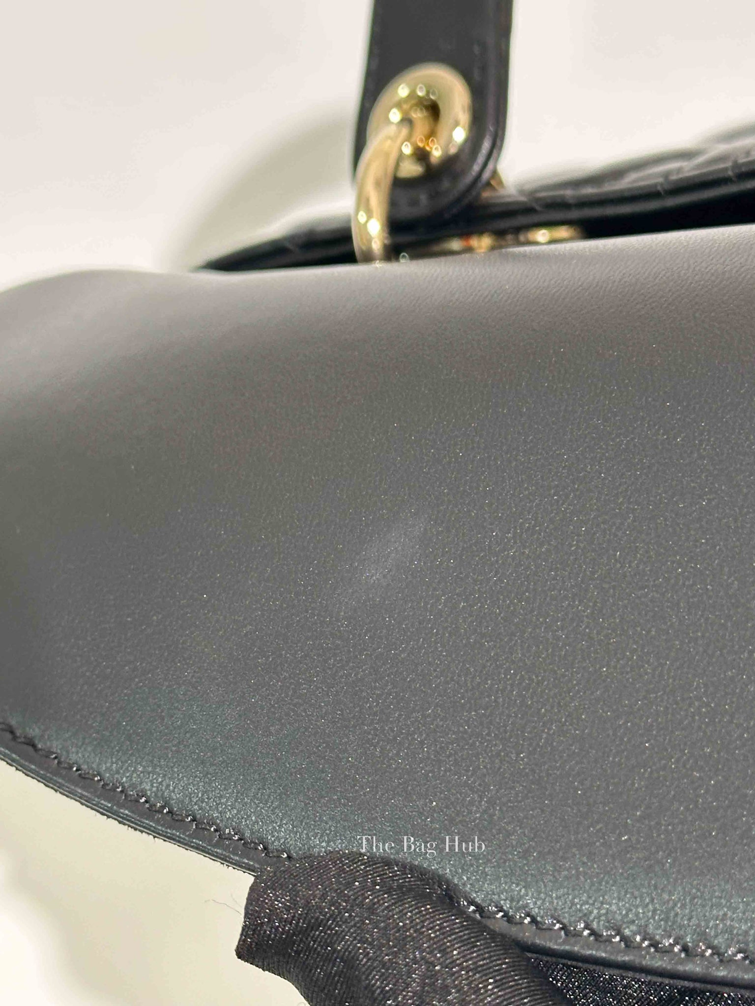Dior Black Lambskin Cannage Medium Lady Dior Bag