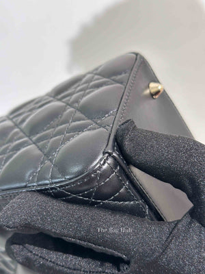 Dior Black Lambskin Cannage Medium Lady Dior Bag