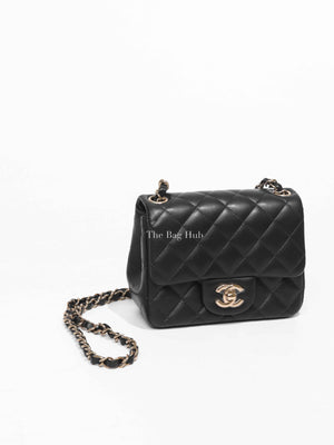 Chanel Black Lambskin Mini Flap Square GHW