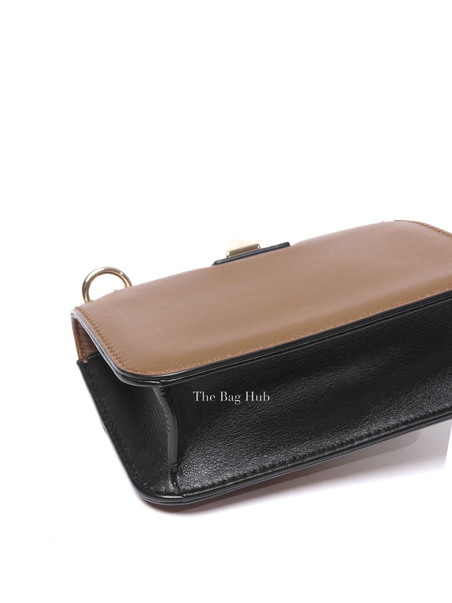Valentino Tan Leather Rockstud Glam Lock Mini Crossbody Bag