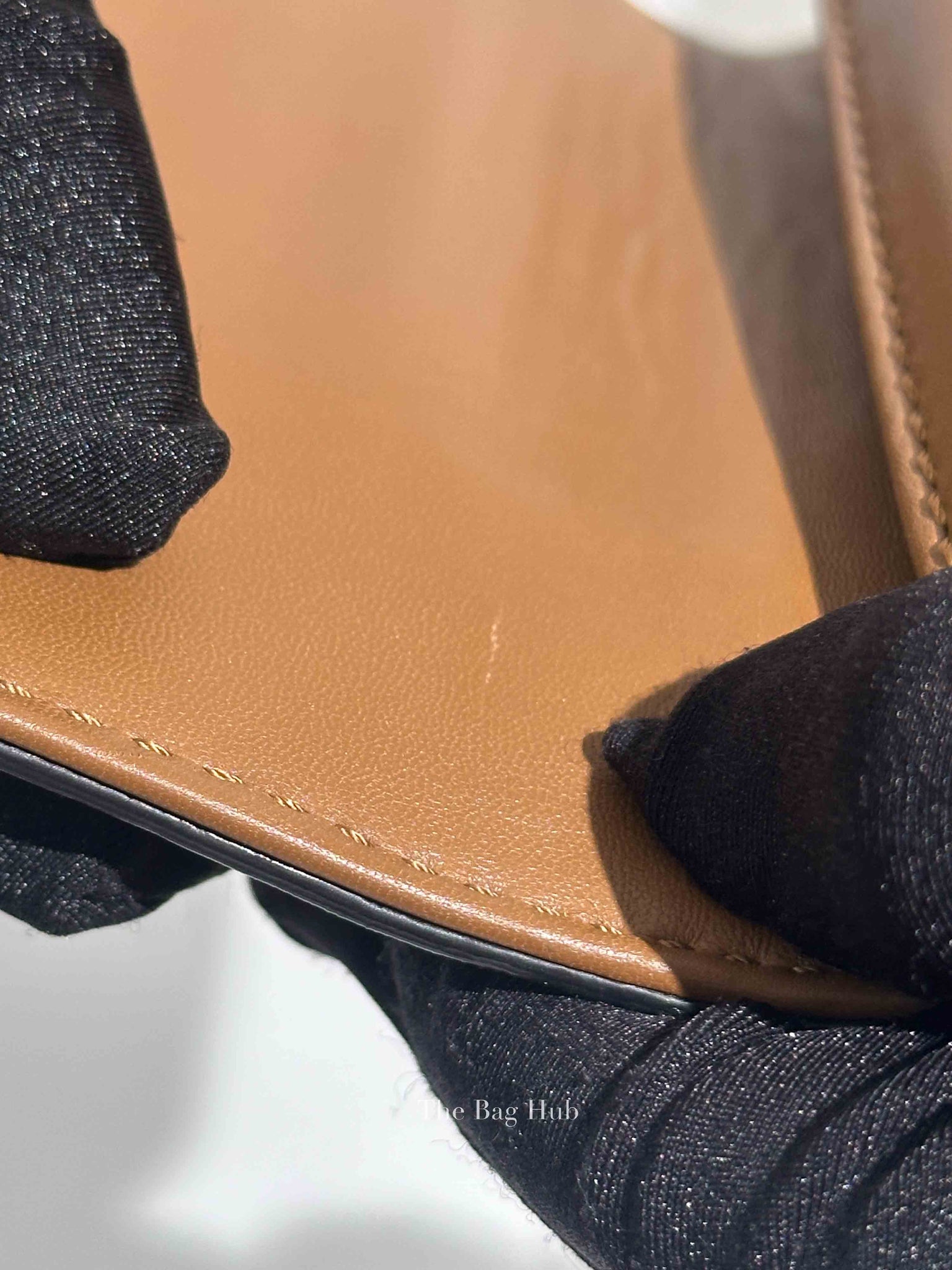 Valentino Tan Leather Rockstud Glam Lock Mini Crossbody Bag