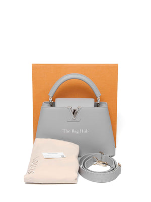 Louis Vuitton Flint Grey Grain Taurillon Capucines BB Handbag
