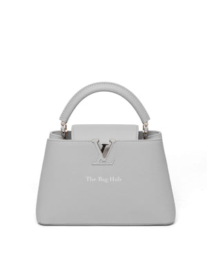 Louis Vuitton Flint Grey Grain Taurillon Capucines BB Handbag