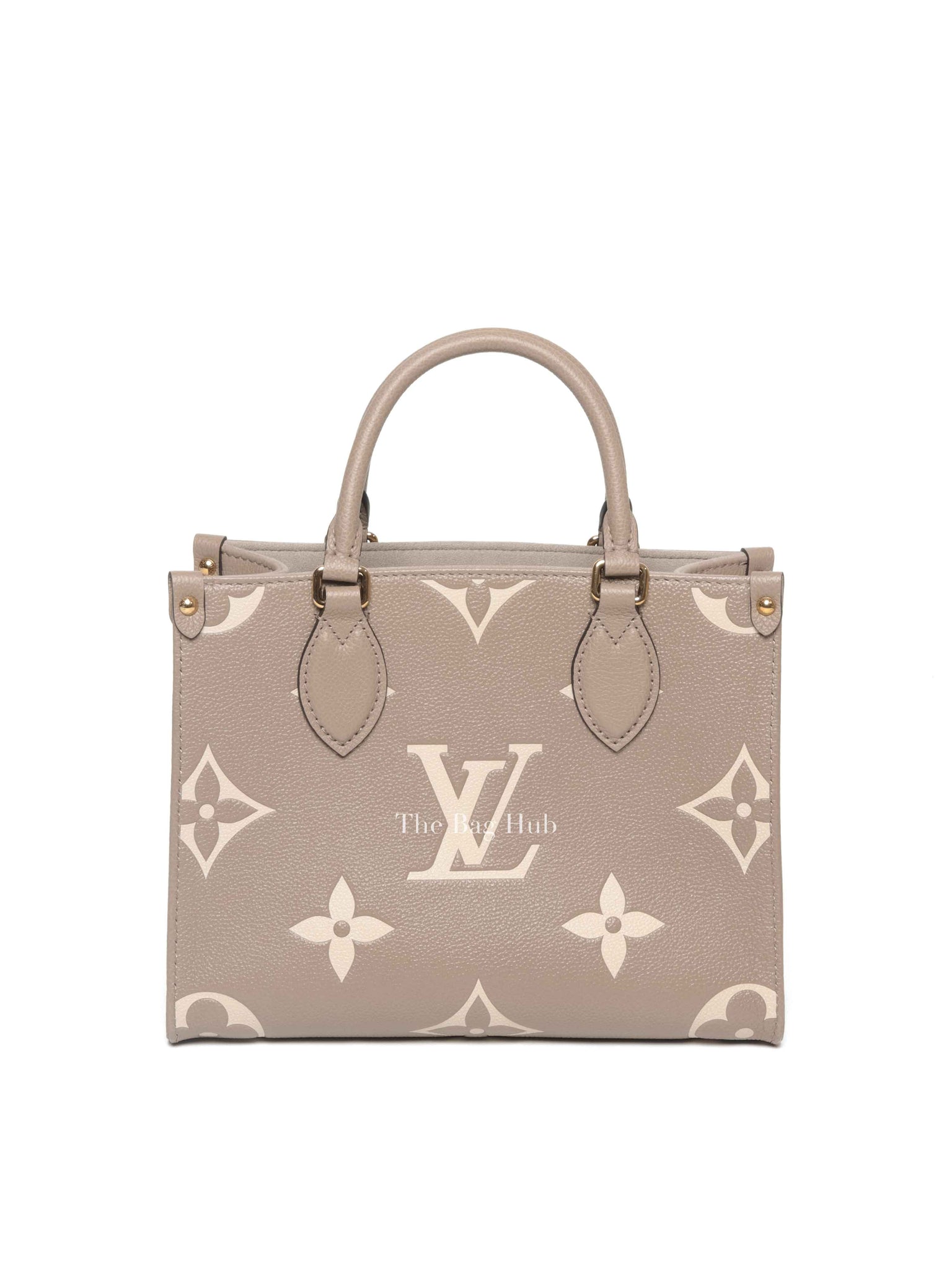 Louis Vuitton Dove/Cream Bicolor Monogram Empreinte Leather OnTheGo PM Bag