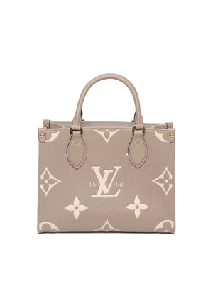 Louis Vuitton Dove/Cream Bicolor Monogram Empreinte Leather OnTheGo PM Bag