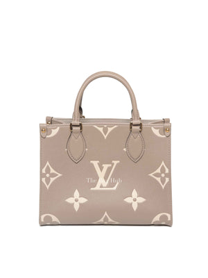 Louis Vuitton Dove/Cream Bicolor Monogram Empreinte Leather OnTheGo PM Bag