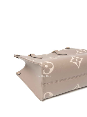 Louis Vuitton Dove/Cream Bicolor Monogram Empreinte Leather OnTheGo PM Bag