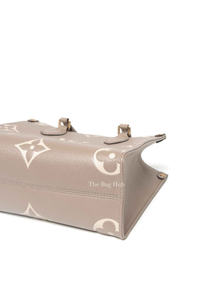 Louis Vuitton Dove/Cream Bicolor Monogram Empreinte Leather OnTheGo PM Bag