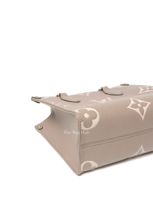 Louis Vuitton Dove/Cream Bicolor Monogram Empreinte Leather OnTheGo PM Bag