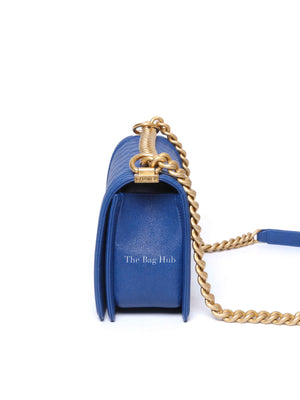 Chanel Royal Blue Caviar Old Medium Le Boy GHW