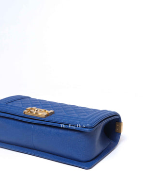 Chanel Royal Blue Caviar Old Medium Le Boy GHW