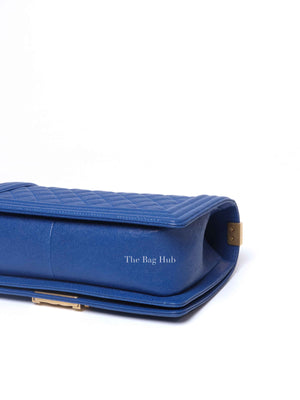 Chanel Royal Blue Caviar Old Medium Le Boy GHW