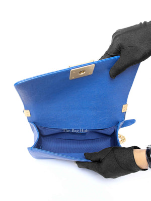 Chanel Royal Blue Caviar Old Medium Le Boy GHW