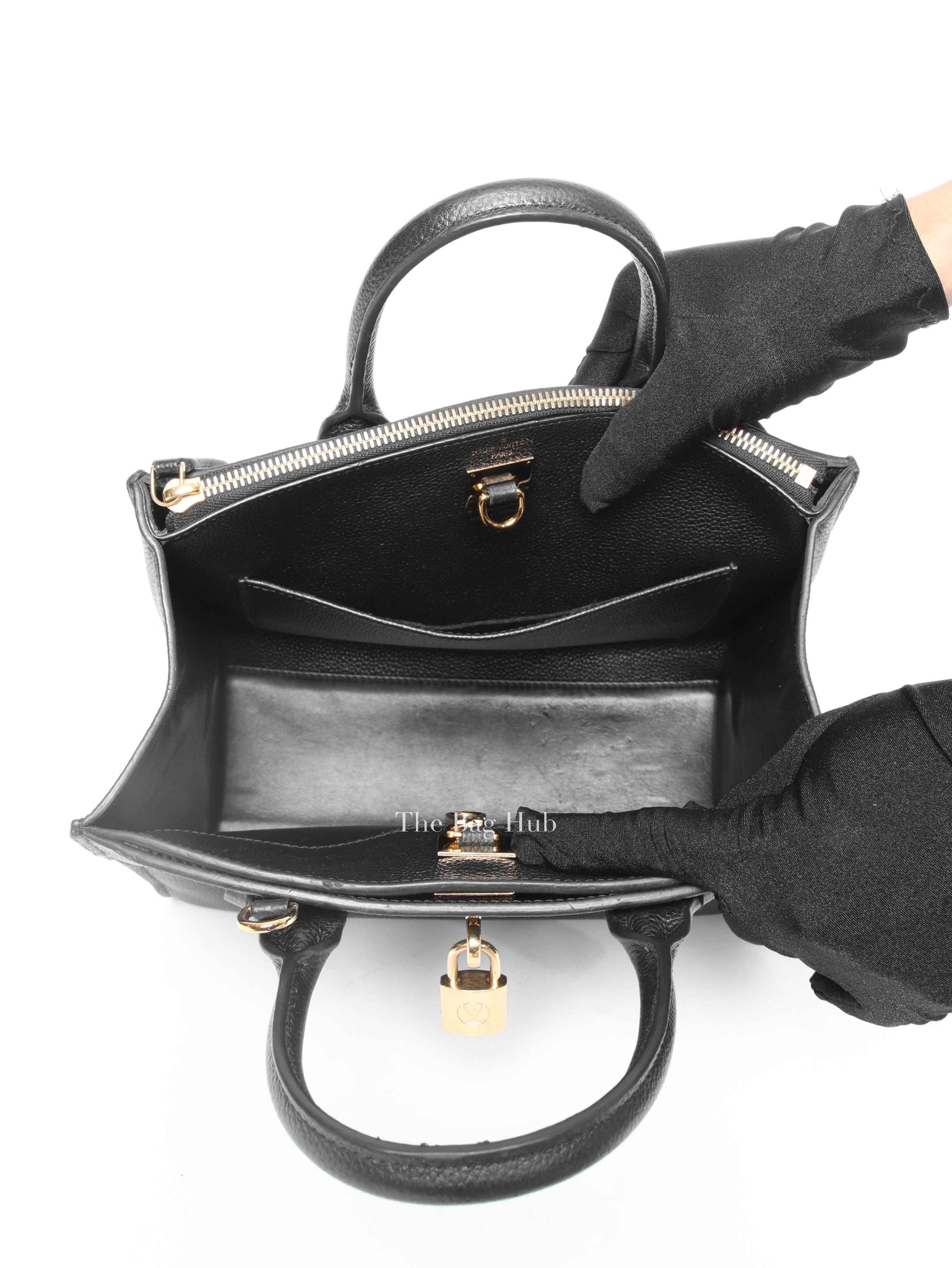 Louis Vuitton Black Taurillon City Steamer PM Bag
