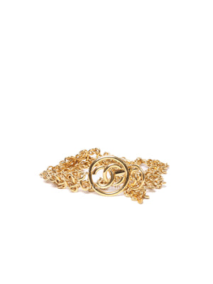 Chanel Gold Plated Vintage 93P CC Logo Chain Belt