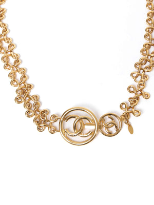 Chanel Gold Plated Vintage 93P CC Logo Chain Belt