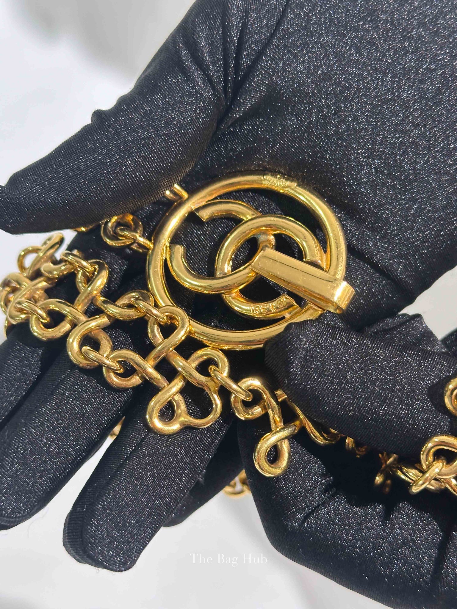 Chanel Gold Plated Vintage 93P CC Logo Chain Belt
