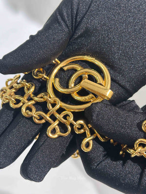 Chanel Gold Plated Vintage 93P CC Logo Chain Belt
