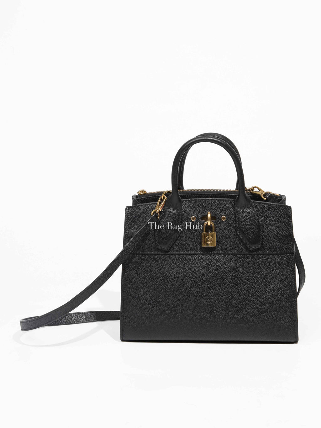 Louis Vuitton Black Taurillon City Steamer PM Bag