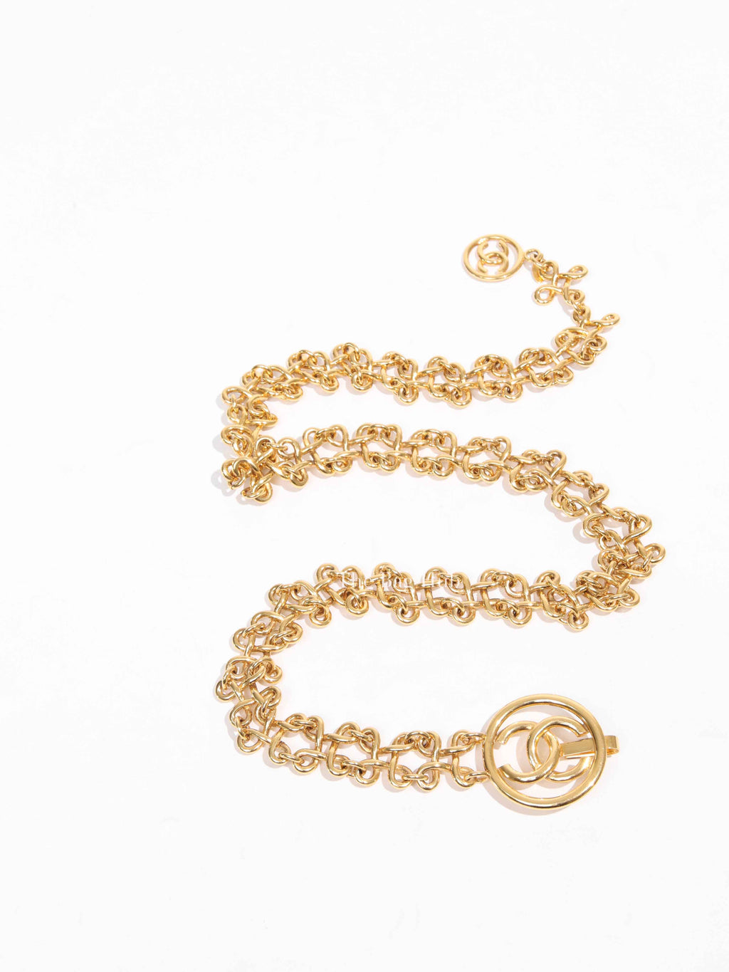 Chanel Gold Plated Vintage 93P CC Logo Chain Belt