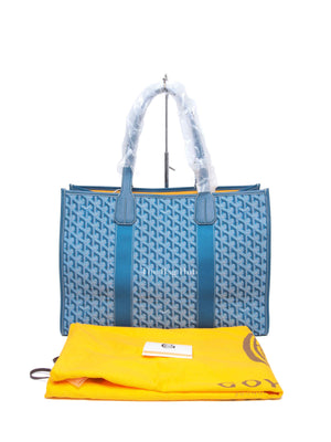 Goyard Ocean Blue Jacquard Villette MM Tote Bag