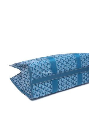 Goyard Ocean Blue Jacquard Villette MM Tote Bag